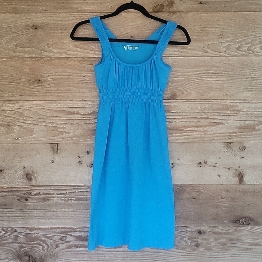 Victoria's Secret Size XSmall Caribbean Blue Bra Top Dress with Smocking